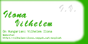 ilona vilhelem business card